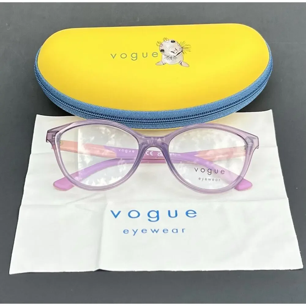 VOGUE Kids VY2019 Sophisticated Transparent Violet Acetate Frame 48 16 125 NEW